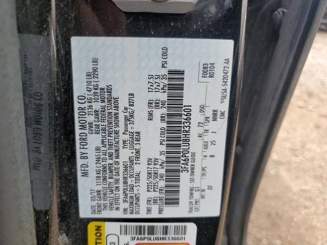 VIN 3FA6P0LU8HR336601 2017 Ford Fusion, Se Hybrid no.12