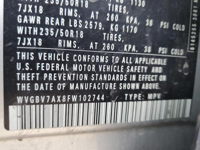 2015 VOLKSWAGEN TIGUAN S - WVGBV7AX8FW102744