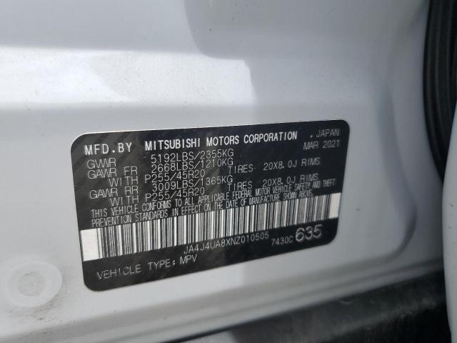 2022 Mitsubishi Outlander Se VIN: JA4J4UA8XNZ010505 Lot: 62232484
