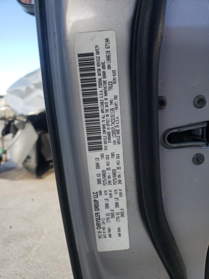 1C6RD7LT4CS151126 2012 Dodge Ram 1500 Slt