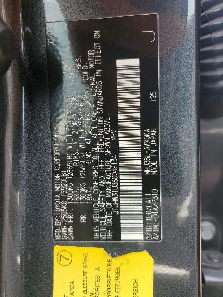 JTJHW31U360048134 2006 Lexus Rx 400