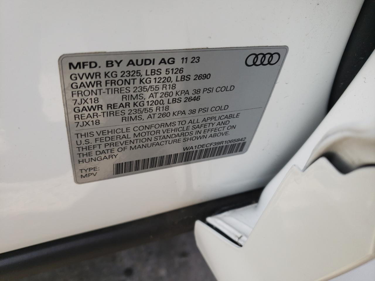 2024 Audi Q3 Premium S Line 45 vin: WA1DECF39R1065842