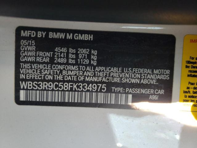 VIN WBS3R9C58FK334975 2015 BMW M4 no.12