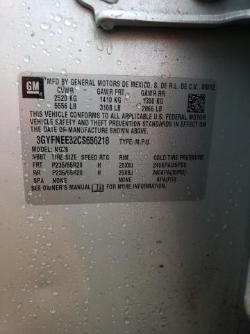 2012 Cadillac Srx Performance Collection VIN: 3GYFNEE32CS656218 Lot: 60560704