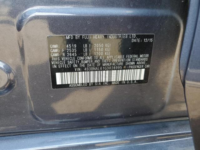 2016 SUBARU LEGACY 2.5 - 4S3BNAL61G3028995