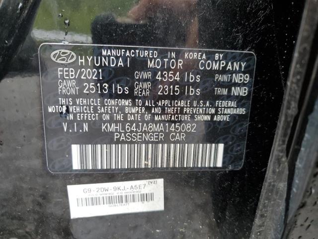 VIN KMHL64JA8MA145082 2021 Hyundai Sonata, Sel no.12