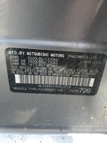 2019 MITSUBISHI MIRAGE LE ML32A5HJ1KH012715