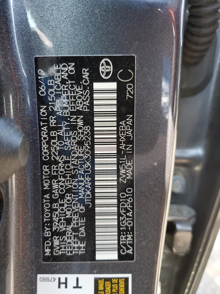 JTDKARFU3K3095238 2019 Toyota Prius