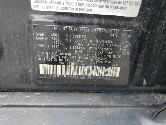 2010 Subaru Outback 2.5I Premium VIN: 4S4BRBFC8A3362732 Lot: 61945034