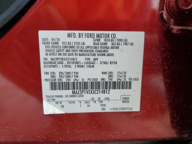 2018 FORD ECOSPORT T - MAJ3P1VEXJC214812