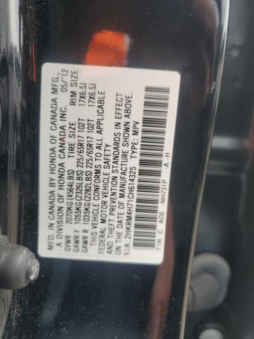 2HKRM4H71CH614325 2012 Honda Cr-V Exl