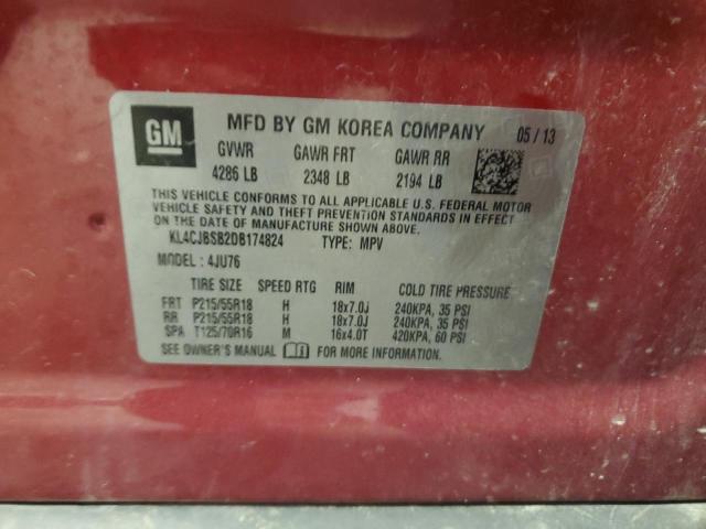 VIN KL4CJBSB2DB174824 2013 Buick Encore, Convenience no.12