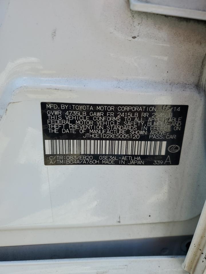 JTHCE1D2XE5005120 2014 Lexus Is 350