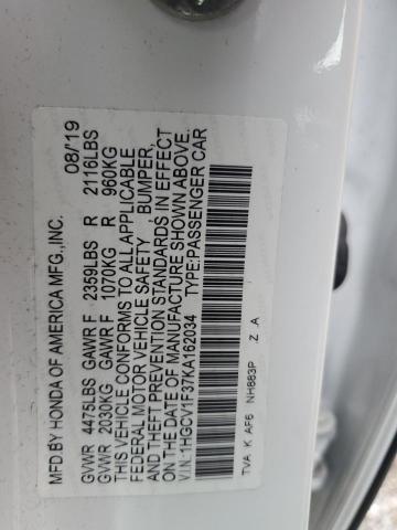 2019 HONDA ACCORD SPO - 1HGCV1F37KA162034