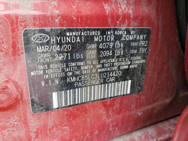 VIN KMHC85LC3LU214420 2020 Hyundai Ioniq, Sel no.13