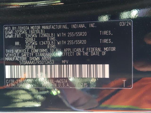 2024 TOYOTA GRAND HIGH - 5TDAAAA57RS013453