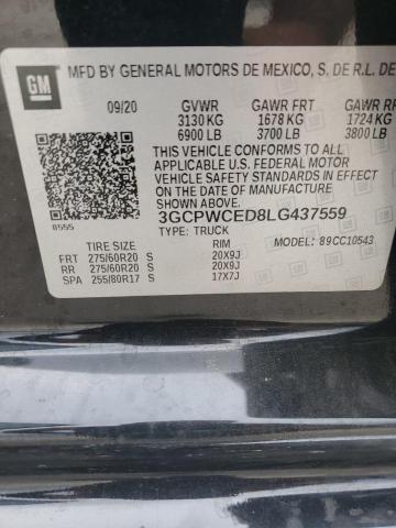 2020 CHEVROLET SILVERADO - 3GCPWCED8LG437559