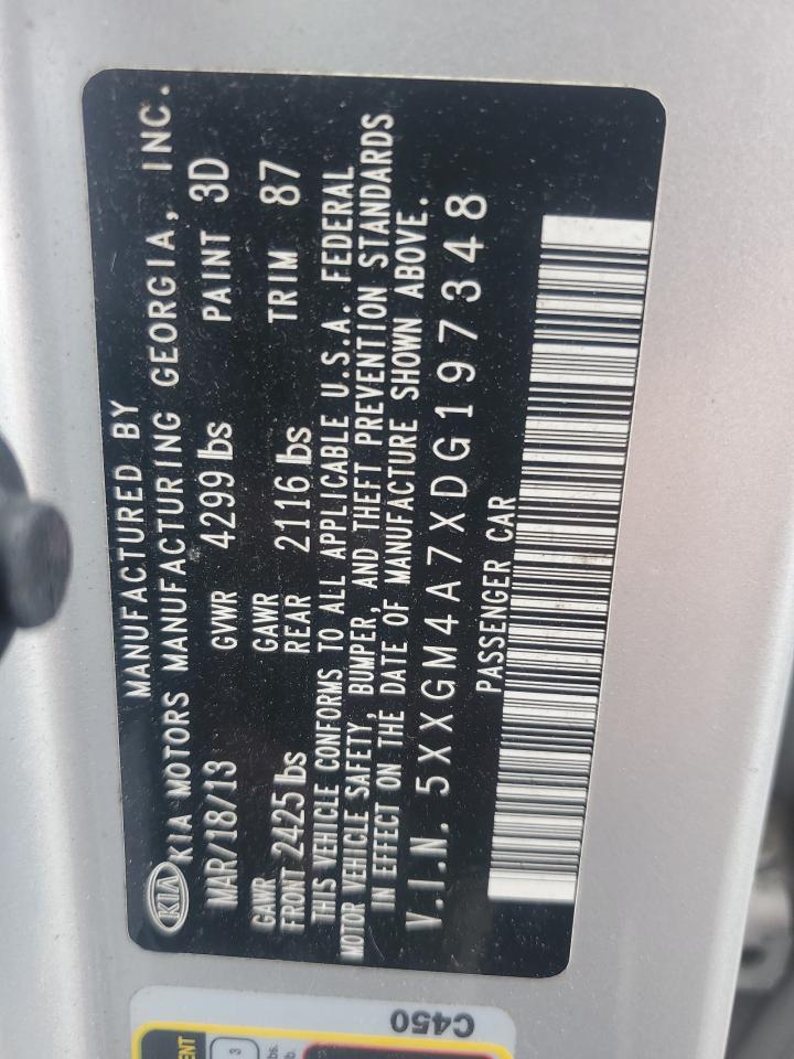 5XXGM4A7XDG197348 2013 Kia Optima Lx