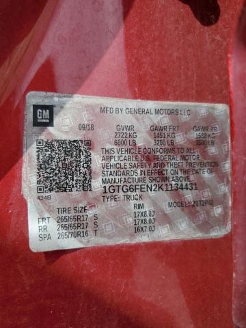 2019 GMC CANYON ALL 1GTG6FEN2K1134431