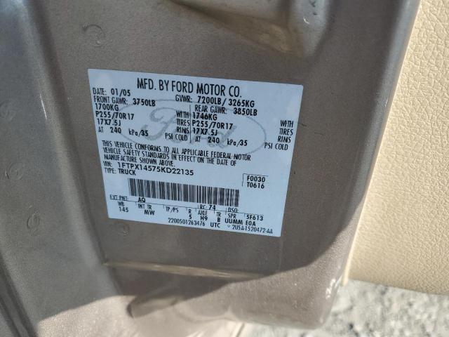 2005 Ford F150 VIN: 1FTPX14575KD22135 Lot: 62688464