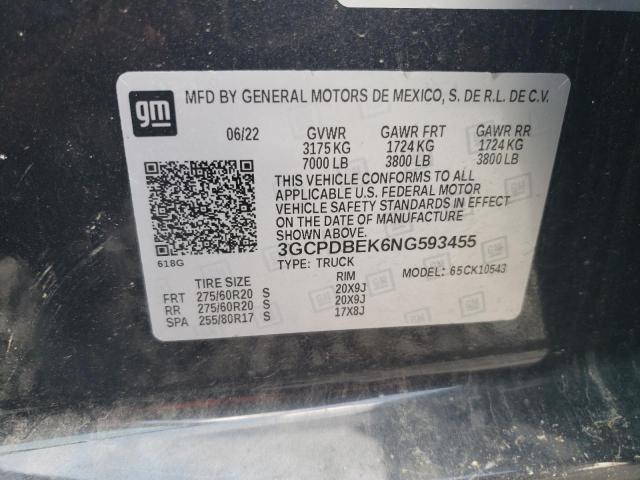 2022 CHEVROLET 1500 SILVE - 3GCPDBEK6NG593455