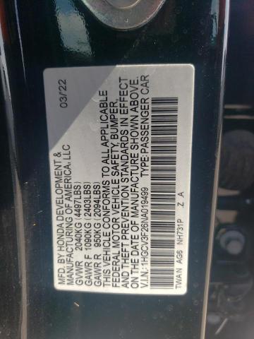 2022 HONDA ACCORD HYB - 1HGCV3F26NA019499