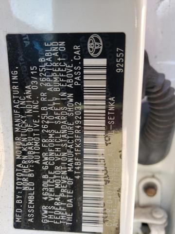 VIN 4T4BF1FK3FR492032 2015 Toyota Camry, LE no.12