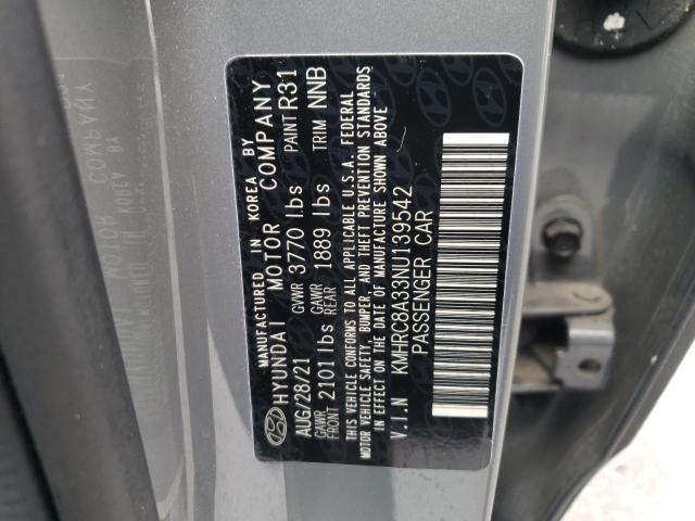 2022 HYUNDAI VENUE SEL - KMHRC8A33NU139542