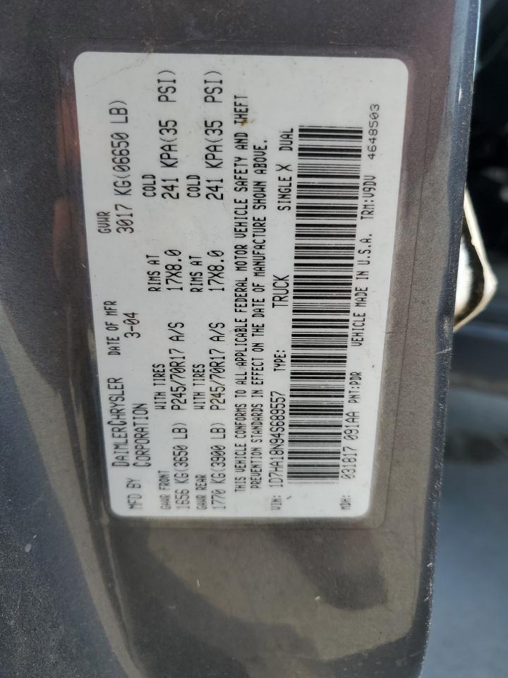 1D7HA18N94S689557 2004 Dodge Ram 1500 St