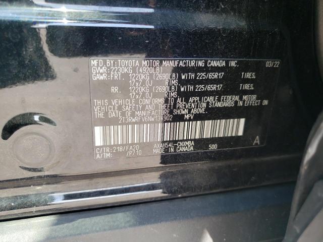 VIN 2T3RWRFV6NW134902 2022 Toyota RAV4, Xle no.13