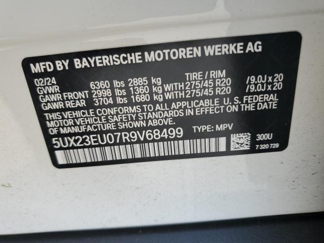 VIN 5UX23EU07R9V68499 2024 BMW X5, Xdrive40I no.13