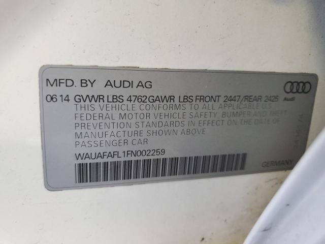 VIN WAUAFAFL1FN002259 2015 Audi A4, Premium no.13