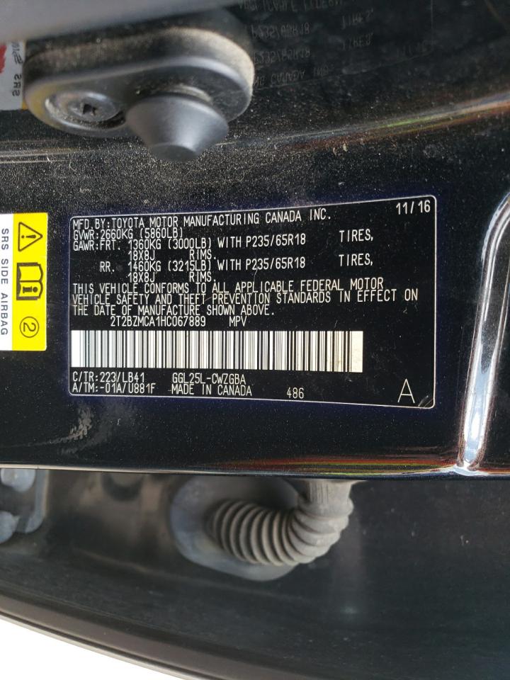 2T2BZMCA1HC067889 2017 Lexus Rx 350 Base