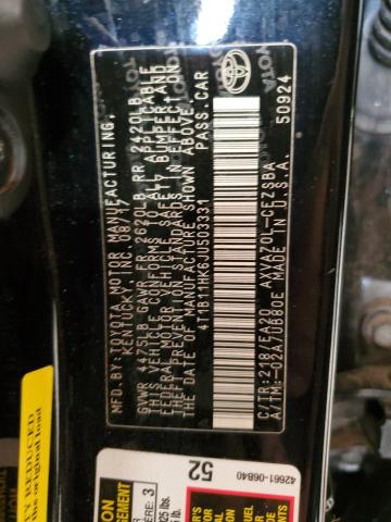 VIN 4T1B11HK6JU503331 2018 Toyota Camry, L no.12