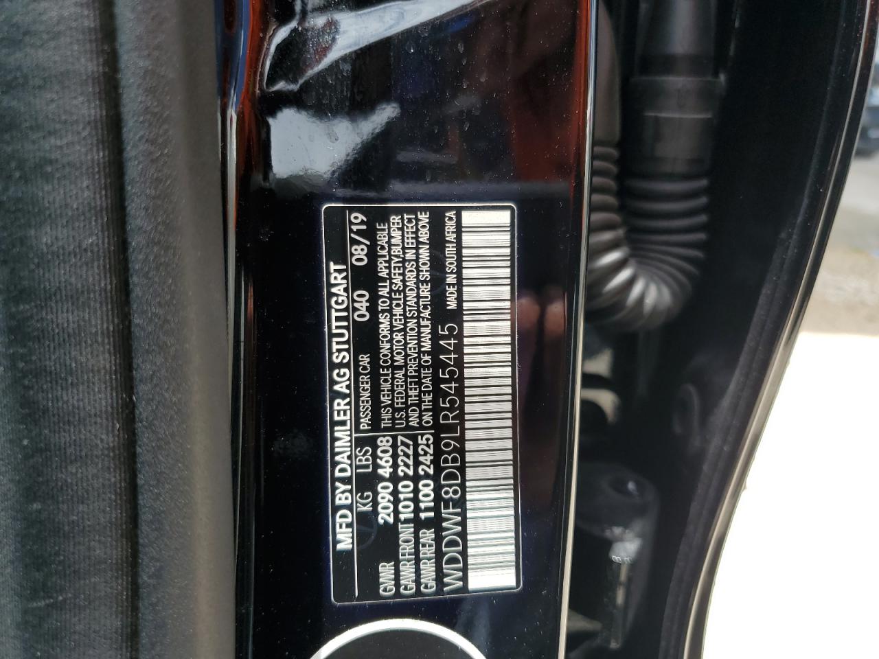 WDDWF8DB9LR545445 2020 Mercedes-Benz C 300