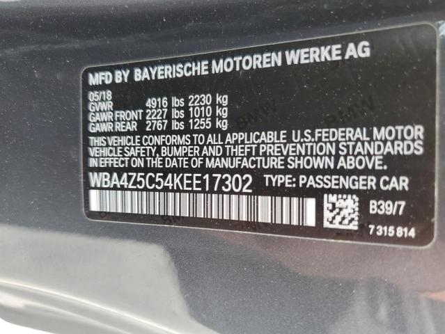 WBA4Z5C54KEE17302 2019 BMW 440I