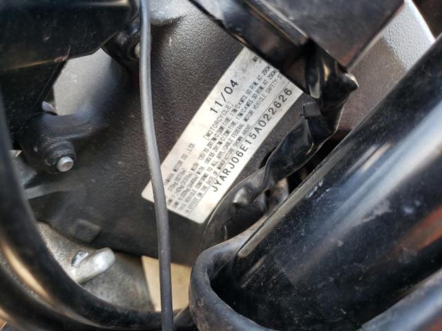 2005 YAMAHA YZFR6 L JYARJ06E15A022626
