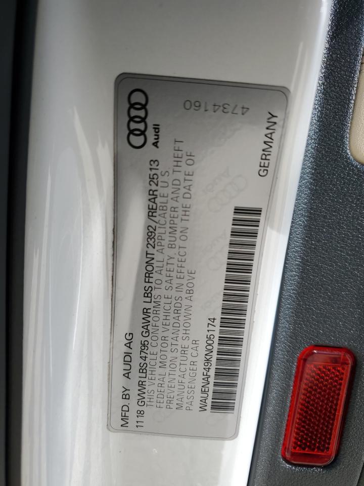 WAUENAF49KN005174 2019 Audi A4 Premium Plus