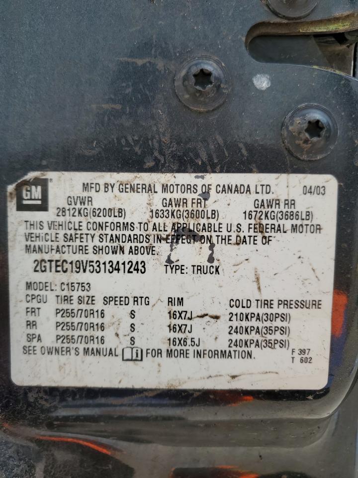 2GTEC19V531341243 2003 GMC New Sierra C1500