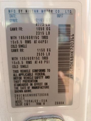 2017 Nissan Nv200 2.5S VIN: 3N6CM0KN8HK720366 Lot: 62036384