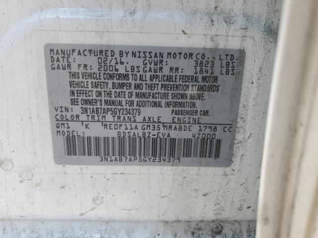 2016 Nissan Sentra S VIN: 3N1AB7AP5GY234379 Lot: 62266284