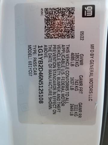 2022 CHEVROLET CORVETTE S - 1G1YB2D46N5125108