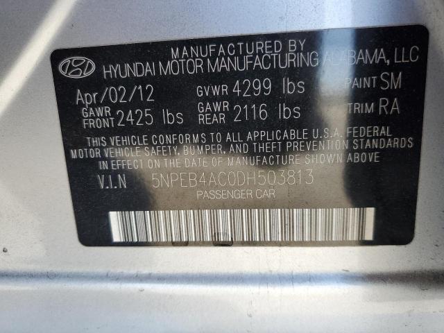 2013 Hyundai Sonata Gls VIN: 5NPEB4AC0DH503813 Lot: 61682794
