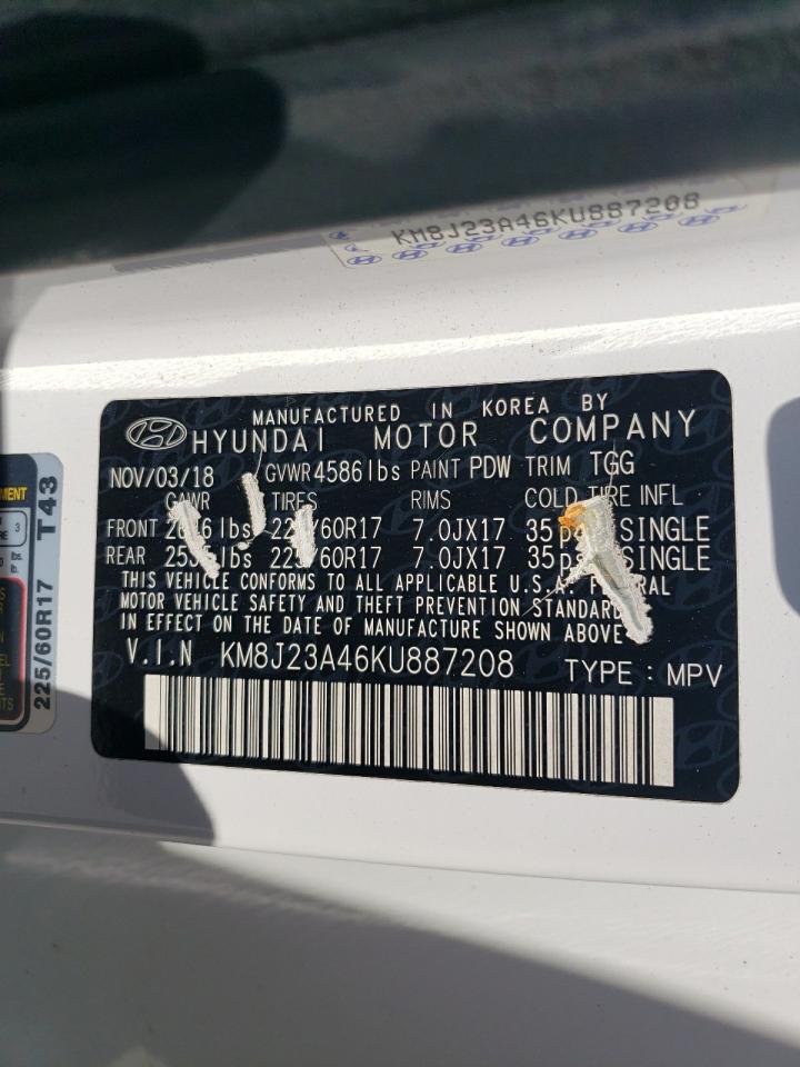 KM8J23A46KU887208 2019 Hyundai Tucson Se