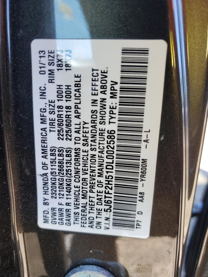 5J6TF2H51DL002586 2013 Honda Crosstour Exl