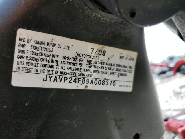 2009 YAMAHA XVS1300 A JYAVP24E89A008370