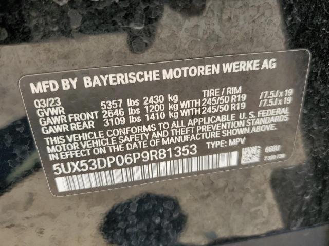 VIN 5UX53DP06P9R81353 2023 BMW X3, Xdrive30I no.12