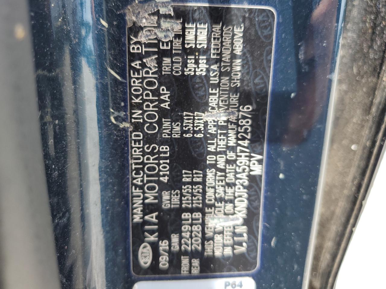 KNDJP3A59H7425876 2017 Kia Soul +