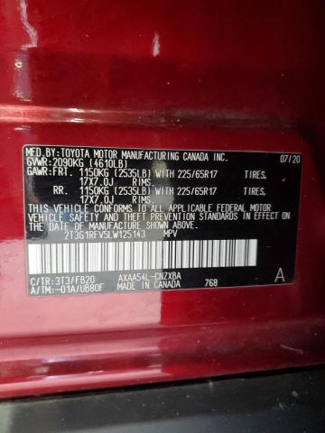 2020 TOYOTA RAV4 LE - 2T3G1RFV5LW125143