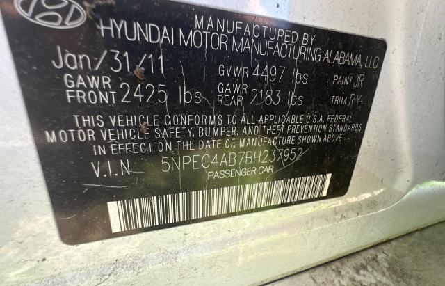 2011 Hyundai Sonata Se VIN: 5NPEC4AB7BH237952 Lot: 61852494